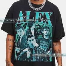 ALEX TURNER Vintage Shirt, Alex Turner VoC1Alist Singer T1Shirt, Alex David Turner Fan T1EEs, Alex Turner Retro 90s Sweater Alex Turner Merch L Camiseta 100% Algodón Unisex - Playera Casual Premium de Corte Cómodo - Negro - Ver 1