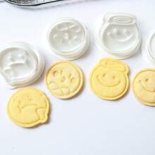 饼干模具套装，可爱3D立体压花趣味表情烘焙模具，适合儿童派对、生日及家庭烘焙 - 查看 4
