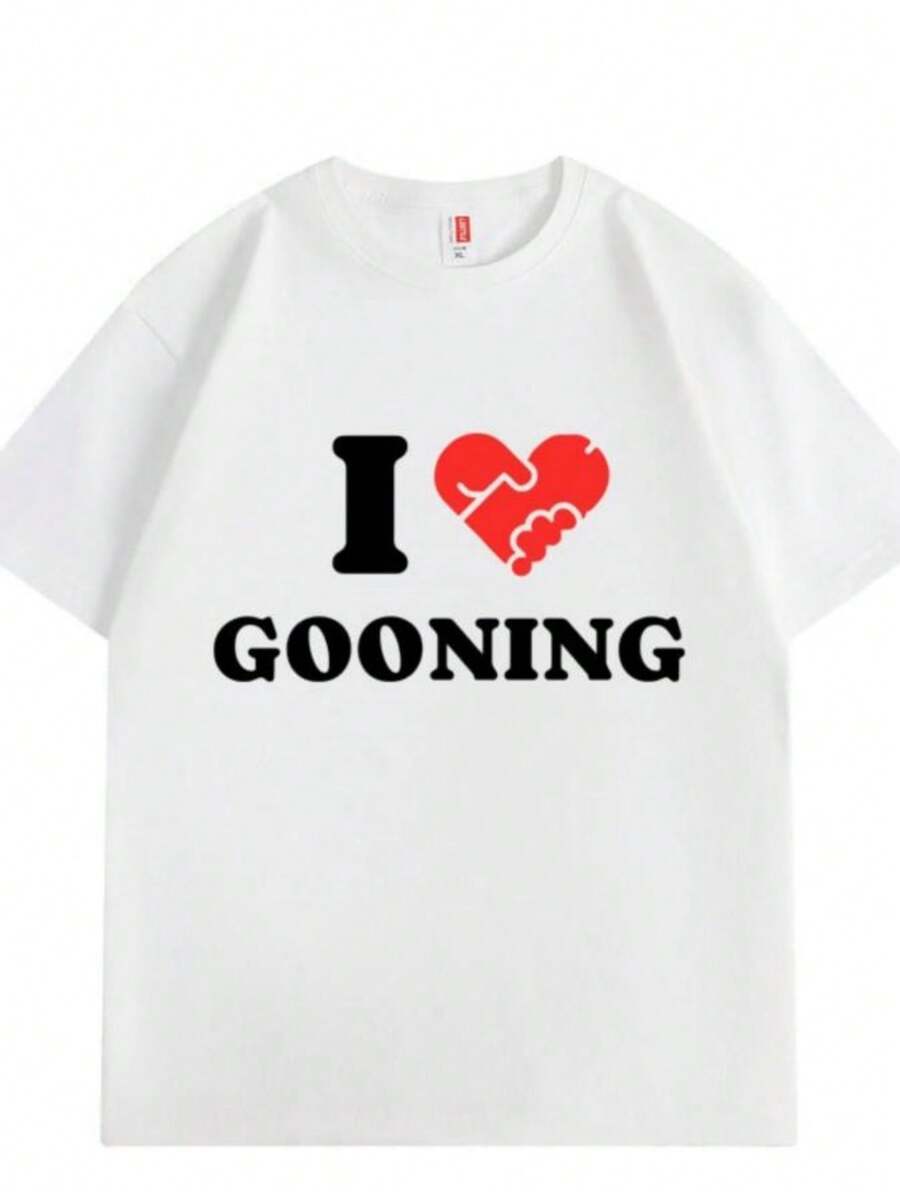 playeras de mujer 2026 I Love Gooning Funny Meme T-shirt Men Women Clothing High Quality Cotton T-shirts Summer Casual Short Sleeve T Shirt Streetwear - Blanco - Ver 1