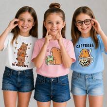 Young Girls T-Shirts - Baby Blue - View 3
