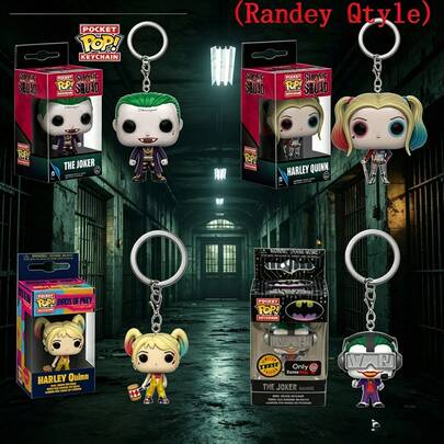 1 pieza Colgante decorativo de llavero con estilo de Joker niña, Joker niño o Joker - mejor regalo de recuerdo para fiesta de vacaciones, producto periférico de anime, rentable (estilo aleatorio)