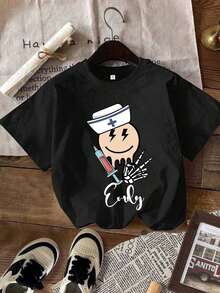 Camiseta de Enfermera Personalizada, Camiseta con Nombre de Enfermera, Ideas de Regalo para Enfermeras, Regalo de Graduación para Enfermeras, Regalos de Agradecimiento, Ropa para Enfermeras Recién Graduadas, Artículos de Enfermería, Celebración de la Semana de la Enfermera, Nuevas Llegadas de Verano. - Negro - Ver 7