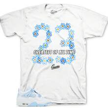 Camisetas a juego con el Retro 4 Forget Me Not AJ4 Aluminum - Camiseta deportiva con escudo - forma - Ver 1