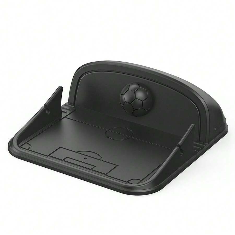 Soporte de teléfono de coche de silicona antideslizante con gel nano lavable, soporte de montaje de navegación para el salpicadero del coche - Negro - Ver 1