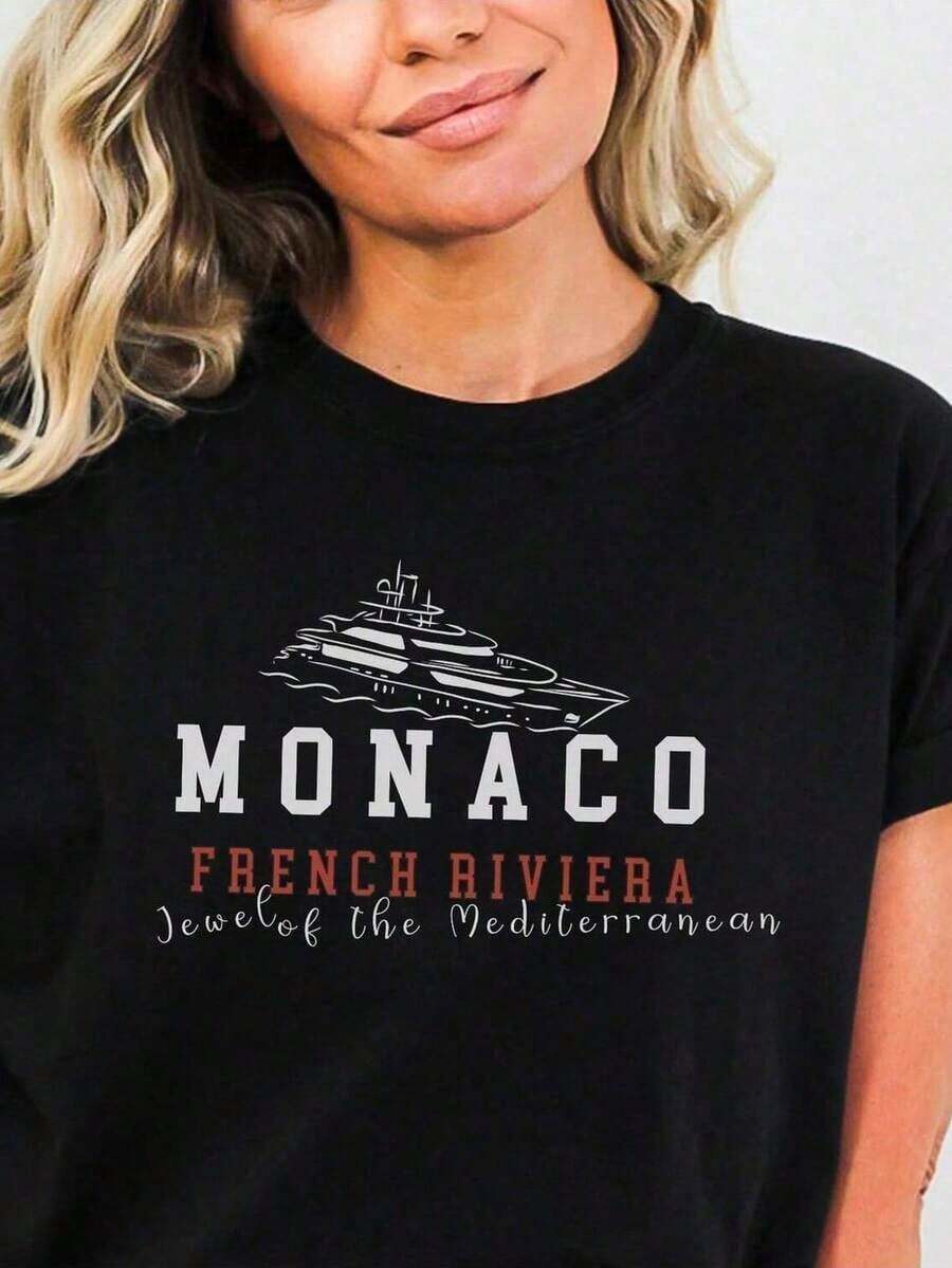 1 camiseta Monte C1Ao S1Hirt, Vela en Mónaco,  Rica Francesa T-S1Hirt, Camiseta Unid Essential 100% Algodón - UniS-Ex para todas las ocasiones. Adecuada para todas las personas, ya sean mujeres o hombres. Tejido duradero de alta calidad, adecuado para todas las estaciones, suave al tacto pero diseñado para durar. Camisetas transpirables para mujer. En atuendo de otoño. S para Mujer. En VaC. Ation Outfit. S WoM. En Costume180g 100% Algodón suave - Negro - Ver 1