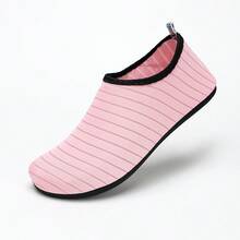 Fashionable Water Shoes: Striped Light Pink, Smooth And Breathable Upper. Suitable For Beach Vacations, Beach Walks And Water Activities. Women's Stream Hiking Shoes, With Non-Slip Rubber Soles, A Fun And Practical Beach Water Shoe. - Baby Pink - View 10