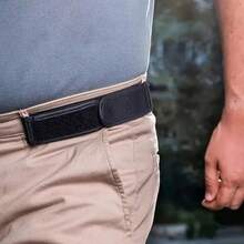 4 Packs Buckle-Free Belt Hooks, Buckle-Free Elastic Belt,  Adjustable Invisible Belt Buckle-Free System,  Belt Loop Attachment - Stainless Steel Buckle - View 4