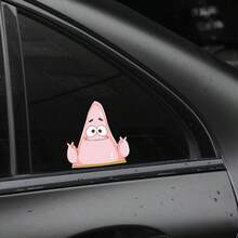 SpongeBob SquarePants 1 pieza Pegatina creativa de Plankton de dibujos animados de Bob Esponja, pegatina de alta calidad para cubrir arañazos en el automóvil, pegatinas para partes de motocicleta - A - Ver 3