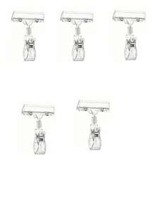 2/5/10 piezas Clips transparentes de plástico para etiquetas de precio, ganchos giratorios para exhibición minorista, clips ajustables para etiquetas de precio, clips publicitarios POP, adecuados para estantes de tiendas, clips mecánicos de doble cabeza para publicidad de precios, aplicables a perchas de ropa, supermercados, fruterías, equipo de señalización minorista industrial y científico - Ver 11