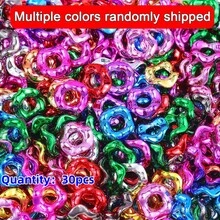 10pcs Acrylic UV Coated Colorful Beads, Hexagon Fidget Toys, Macaron Color Wavy Flower Shape, DIY Jewelry Accessories - Waves - View 30