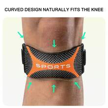 AA MASEDA 2pcs Adjustable Patella Support Strap, Knee Stabilizer Brace, Suitable For Men And Women Sports, Fitness, Hiking, Running, One Size Fits Most - Multicolor - View 5