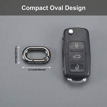 10 piezas Anillo oval de primavera, Clip de resorte redondo de primavera, Hebilla de resorte de gatillo para bolsos, carteras, llaveros - Multicolor - Ver 7