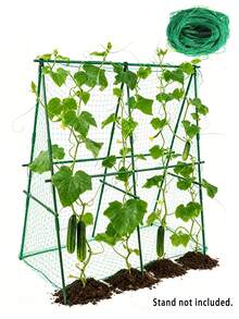 Weather-Resistant Waterproof PVC Gardening Trellis - Outdoor Plant Support Rack With Sturdy Vertical Posts And Open Weave Structure, Suitable For Vines, Ivy, Beans Etc., Easy To Install In Flower Beds, Vegetable Gardens And Balconies, Low Maintenance (Excluding Stand) - Multicolor - View 1