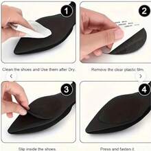 10片/包 女士秋冬防滑耐用鞋底保护贴，带背胶，可裁剪加厚用作鞋垫，适用于高跟鞋、靴子、皮鞋及其他鞋履配件 - 黑色 - 查看 2