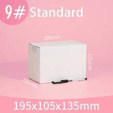 10 piezas de cajas postales de cartón corrugado blanco/rosa/negro, cajas de embalaje para envío general - Blanco - Ver 11