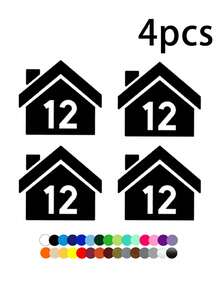 Trash Can Stickers (1/2/3/4/5/6/7/8/10pcs): Customizable Labels, Mailbox Numbers And Street Name Decals. Custom Street House Number And Trash Can Identification Stickers - Waterproof, Durable, Self-Adhesive, Easy To Apply. Multiple Colors Available; Suitable For Trash Cans, Mailboxes, Gates, Recycling Bins And Street Signs - Perfect For Outdoor Residential And Property Identification. - Multicolor - View 10