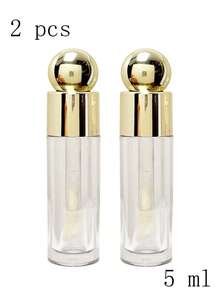 Ống đựng son bóng rỗng, ống đựng son bóng trong suốt 5ml có cọ, hộp đựng son dưỡng và son bóng có thể tái sử dụng cho bộ dụng cụ trang điểm son bóng tự làm, trang điểm cho nữ và bé gái, ống đựng son bóng có cọ lớn, ống đựng dầu dưỡng môi, hộp đựng son bóng du lịch. - Nhiều màu - Xem 11