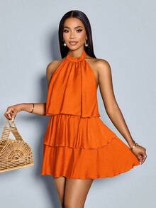 Conjuntos de verano, ropa de verano, atuendo para conciertos, atuendos de fiesta para mujeres, atuendos de festival, atuendos de vacaciones, atuendos casuales de negocios para mujer, atuendos de playa para mujer, atuendos de oficina para mujeres, - Naranja - Ver 7