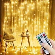 1 pieza Luces de cadena alimentadas por USB de 3M/6M, adecuadas para sala de estar, dormitorio, decoración de toda la casa - Cortina de luz USB - Ver 3