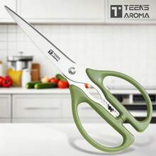 Extra Long Stainless Steel Scissors - Kitchen Shears, Essential Accessory And Tool For Grilling, Suitable For Cutting Roasted Meat, Poultry And Vegetables, Stainless Steel Blades - Extended Blade, Ergonomic Handle For Women - Stainless Steel Kitchen Scissors - View 2