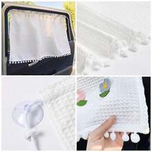 Cartoon Fabric Car Sunshade, Comfortable Car Sun Visor, Heat Insulation Sunshade, Baby Stroller Window Sunshade, Side Window Sunshade - White - View 11