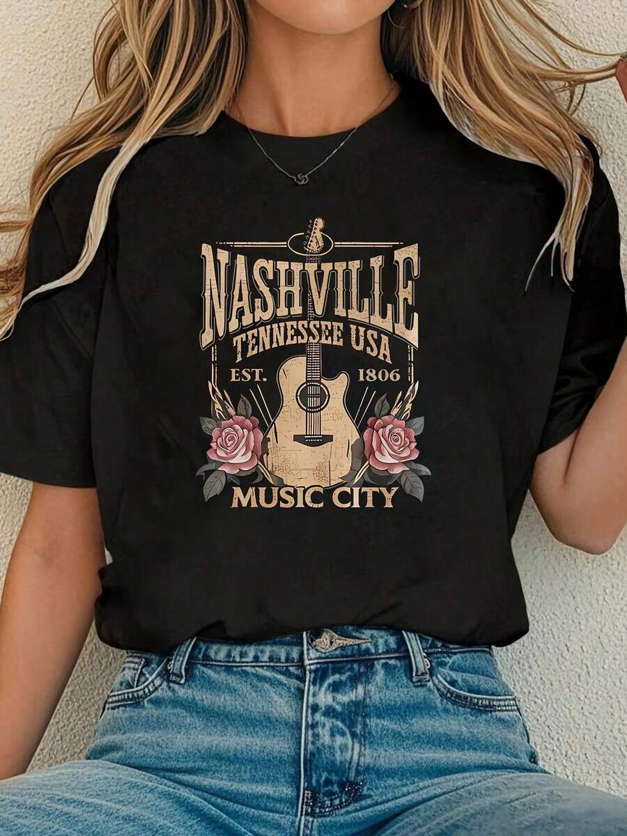 Women T-Shirts - Black - View 1
