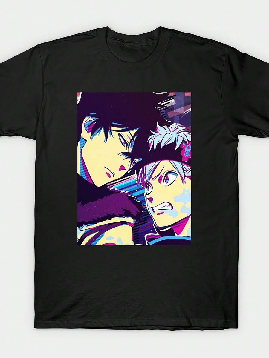 Camiseta unisex, 2026NuevoCamisetasYunoAstaColoridoCamisetaPerfectoparaAl aire libreActividadesYInformalVestimentaSMLXLXXLXXXL,,ropademujer,blusasparamujer,topsdemujer,playerasdemujer,DailycasualConjunto, RegularAjuste, DiarioCoincidencia, GráficoEstampado, DeportivocasualDiariocasualConjunto, RegularAjuste, DiarioCoincidencia, GráficoEstampado, Deportivocasual - Negro - Ver 1