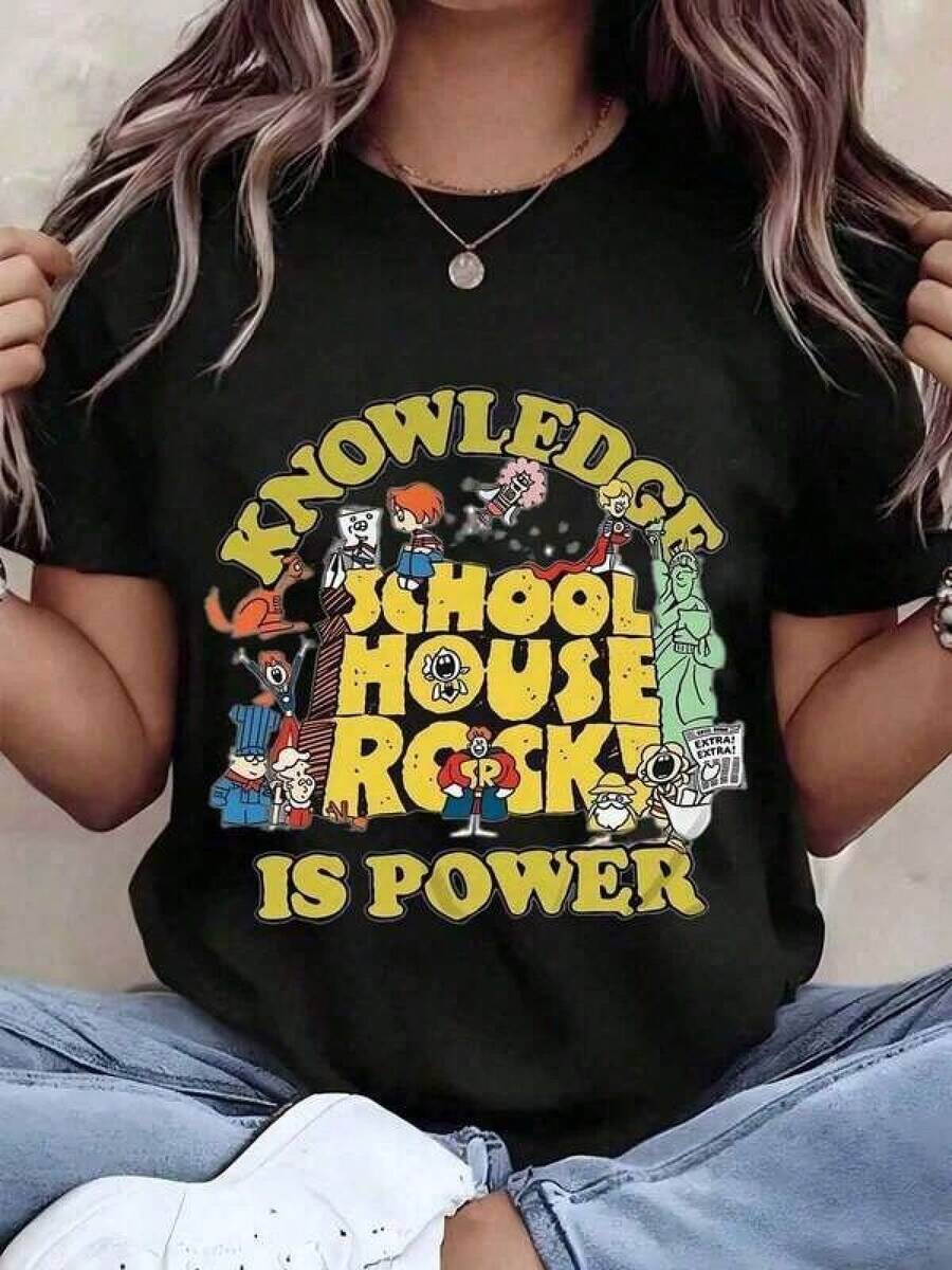 Camiseta de mujerEl conocimiento es poder.Impresión de roca en el edificio de la escuelaTop casual de cuello redondoAdecuado para profesoresRegaloDía del MaestroCamiseta estampada, camiseta gráficaTops de mujer, camisetas de verano, camisetas casuales, ropa de vacaciones adecuada para mujeres, una camiseta con un diseño vibrante y a la moda, camiseta con estampado gráfico.Tops de mujer, camisetas de verano, camisetas casuales, ropa de vacaciones adecuada para mujeres, una camiseta con un diseño vibrante y a la moda, camiseta con estampado gráfico.Tops de mujer, camisetas de verano, camisetas casuales, ropa de vacaciones adecuada para mujeres, una camiseta con un diseño vibrante y a la moda, camiseta con estampado gráfico.Tops de mujer, camisetas de verano, camisetas casuales, ropa de vacaciones adecuada para mujeres, un diseño vibrante y a la moda para la ropa de verano de mujer, blusas.paramujer,blusas,maija,playerasdemujer,topsdemujer,tops - Negro - Ver 1