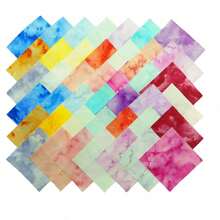 21/42 piezas Tela de capas de pastel de patchwork con teñido anudado de 5 pulgadas - Tela de capas de pastel de patchwork con teñido anudado de 5 pulgadas - Paquete de tela cuadrada precortada de 5 pulgadas, adecuada para coser, acolchar y manualidades DIY - Teñido anudado - Ver 11