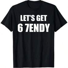1 Piece Funny T-Shirt With "Let's Get Meme" Meme Print - 100% Cotton, Short Sleeve, Casual Crew Neck, Simple Y2K Style With Letter Print, Streetwear, Soft T-Shirts For All Seasons - Unisex, For Everyday Wear On Campus, 180g 100% Cotton - 黑色 - 查看 11