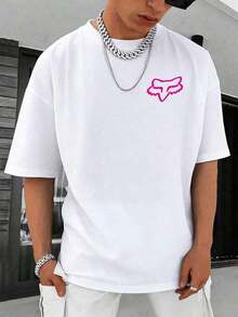 Summer T-Shirts 2026, Off-Road Motorcycle T-Shirt, Double-Sided Pattern Ink Pink T-Shirt, Men's Pure Cotton Short Sleeve T-Shirt, Men's Shirt, Suitable For Year-Round Wear, Suitable For Men And Women, Ideal For Daily Wear And As A Gift For Friends And Family, For Outdoor Activities, Christmas Gifts, Christmas Clothes For Men, Best Gift For Boyfriends, Loose And Comfortable T-Shirts. - 白色 - 查看 2