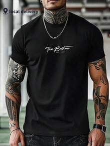 Summer Men's Crew Neck T-Shirts Gym Leisure Vacation High Quality Men's Shirts Fashion Prints Y2K Men's Clothing Festival Sweatshirt Men's Sets Gifts For - 白色 - 查看 7