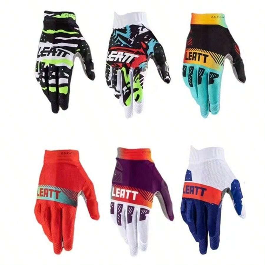 LEATT ROAD 越野摩托车竞速手套 速降山地自行车 DH MX MTB 摩托车手套 夏季男女款摩托车手套 - 彩色 - 查看 1