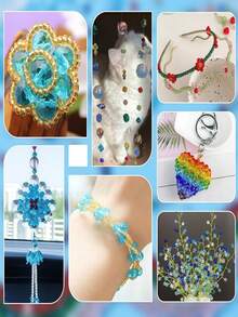 600Pcs 3mm AB Color Faceted Crystal Glass Beads, Rondelle Loose Spacer Beads For Jewelry Making DIY Crafts Wind Chimes Suncatchers Bracelets Necklaces - Multicolor - View 9