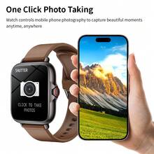 QAGSFLC Smart Watch, 1.83-Inch High-Definition Touch Screen, Soft Silicone Strap, Call/Message Notifications, Pedometer, Calorie, Fitness Tracking, Multiple Sports Modes, Multi-Function Smart Watch, Unisex, Compatible With IPhone And Android Phones, Perfect For Gym Daily Use And Christmas Birthday Gifts - View 4
