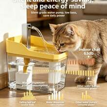 新款1.5升自动宠物饮水器，猫/狗/宠物饮水机，USB供电，无需电池，运行安静可靠，自动循环水，宠物主人的最佳礼物 - 1.5升 - 查看 7