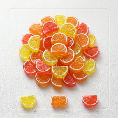 5颗精美玻璃珠，手工水果装饰珠，适合DIY手链、项链和珠宝制作配件