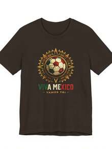 Camiseta de manga corta unisex Viva México - Negro - Ver 6