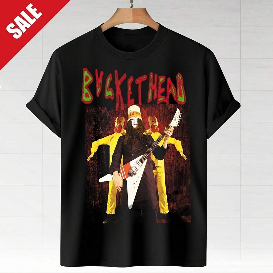 Classic Buckethead Poster Shirt Men Men S-5XL Tee - Black - View 1