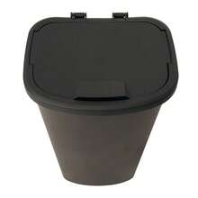 Black 11 Gallon Lift-Top Kitchen Garbage Bin, Heavy Duty Plastic Waste Can, Odor Block Lidded Trash Container For Indoor Household And Commercial Daily Use - Option - View 5