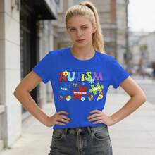 Jugador con autismo, profesora de concientización sobre autismo para mujeres, BeKindSpecialEducation - Azul - Ver 3