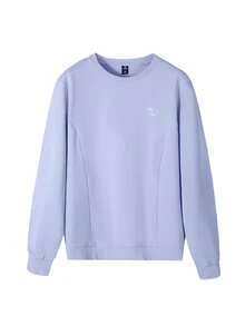 CAMEL CROWN Sweatshirt Lengan Panjang Kerah Bulat Longgar untuk Wanita, Cocok untuk Musim Semi dan Gugur, Serbaguna, Atasan Kasual untuk Aktivitas Luar Ruangan - Fajar Ungu - View 5