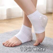 1/2/3 pares de calcetines protectores de talón, calcetines de cuidado del talón hidratantes y suavizantes para prevenir los talones agrietados - Negro - Ver 11