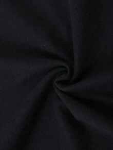 Autorización genuina de , camiseta de algodón 100% para mujer con estampado de dibujos animados interesante, tela ligera y transpirable, cuello redondo regular, camiseta casual de verano para la calle, camiseta de , patrón y texto combinados de forma armoniosa, llena de diversión y recuerdos. - Negro - Ver 5