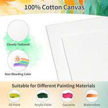 8Pack Painting Supplies Kit For Adults, 8 * 10In Canvas Boards With Easel Stand, Acrylic Paint Set, Artist Paint Brushes Set, Paint Trays, Sip And Paint Kit - set - View 4