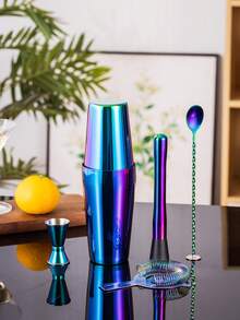 Coctelera de acero inoxidable de Boston de 20oz/24oz, Set de 10 piezas de Kit de herramientas de bar, regalo para el padre - Multicolor - Ver 12