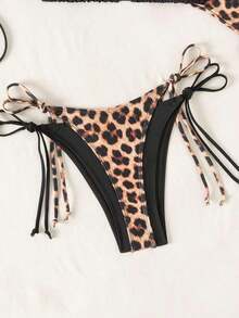 Conjunto de 3 piezas de traje de baño negro y blanco para mujer, conjunto de traje de baño casual y sexy de 3 piezas para resort de playa, conjunto de traje de baño de 3 piezas para mujer, Bottom de traje de baño para mujer, conjunto de playa negro y blanco para mujer - Multicolor - Ver 8
