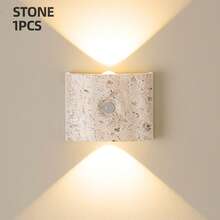 LED感應壁燈 無線裝飾壁燈 護眼LED壁燈 電池供電小夜燈 適用於走廊、浴室、臥室、廚房、居家裝飾、客廳裝飾 - 方形多色[升級款] - 查看 28