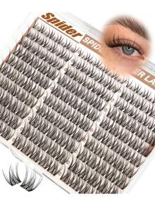 150pcs Spider Lash Clusters, 8mm-14mm Natural Lash Clusters, Kim K Style Wispy Breeze Lash Clusters, 150pcs Short Lash Extension With Invisible Band, CC-Curly For No Makeup - C - View 1