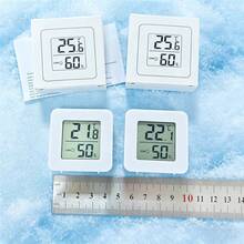 1/2/3/4pcs Mini Indoor Thermometer & Hygrometer, LCD Digital Temperature Humidity Meter For Indoor Use - Precise Temperature And Humidity Monitor, Battery Powered, Easy Installation, White (Celsius Only), Indoor Climate Monitor | Modern Aesthetic Design | Minimalist White Housing - White - View 2